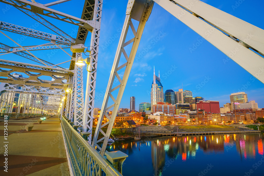 Obraz premium Nashville, Tennessee downtown skyline