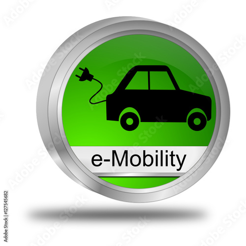e-Mobility Button - 3D illustration