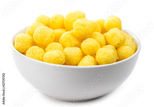 Fresh made Cheese Balls (over white)