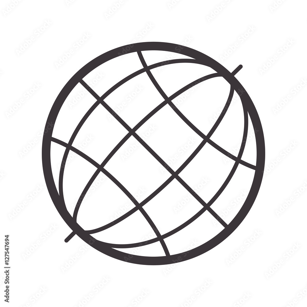 black silhouete sphere world map vector illustration black silhouete sphere world map vector illustration