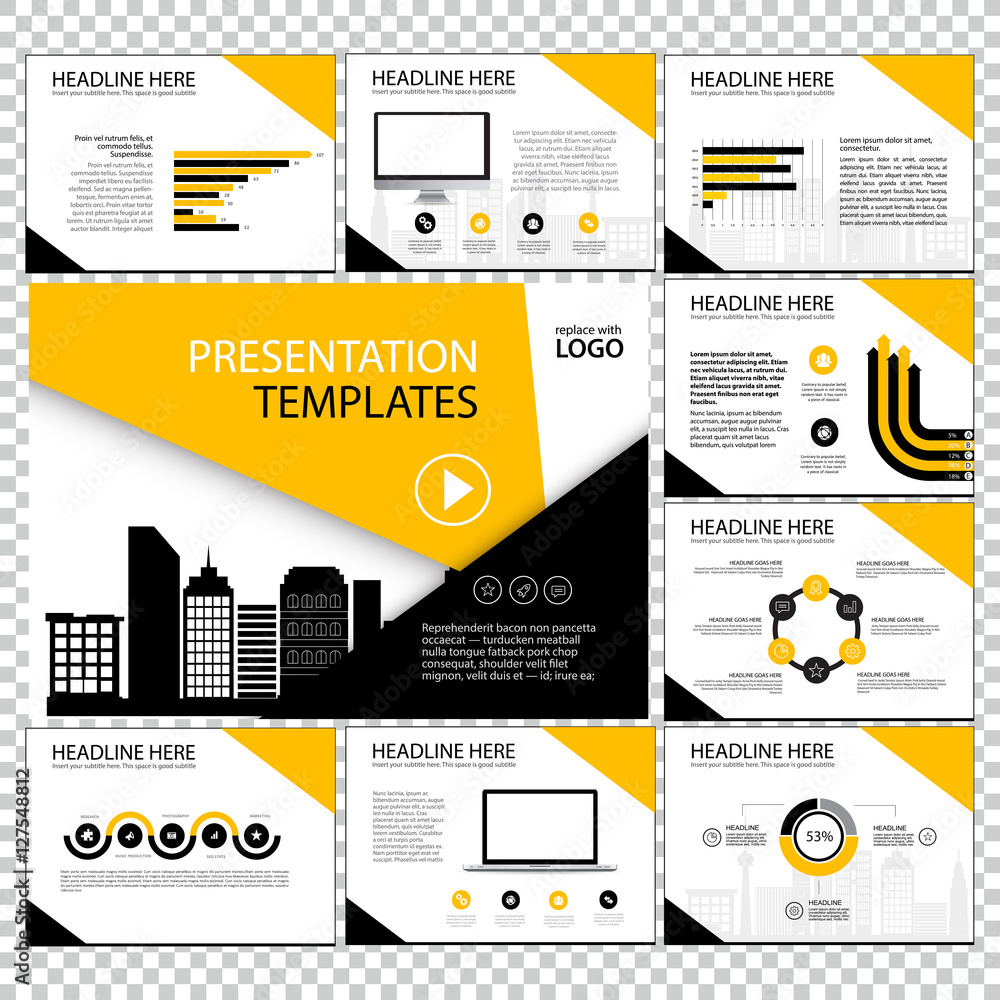Page layout design template for presentation and brochure , Annual ...