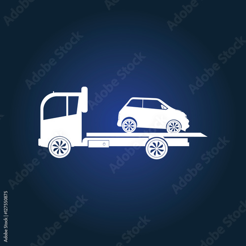 evacuator car icon vector