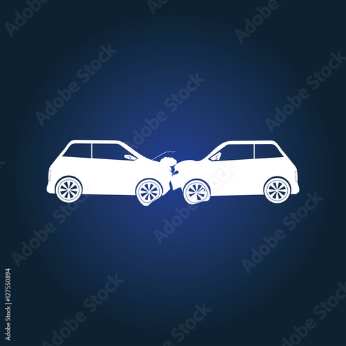 car crash icon vector