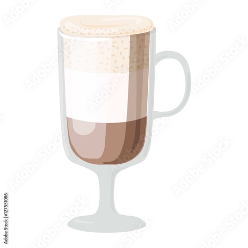 Coffee cups different cafe drinks latte