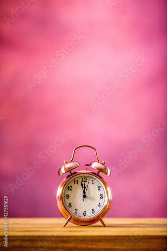 Photography Retro alarm clock with two minutes to midnight