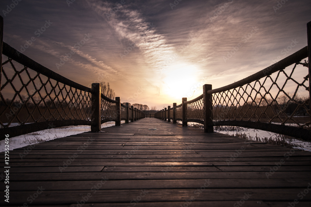 Beijing Olympic Forest Park, sunset  image file