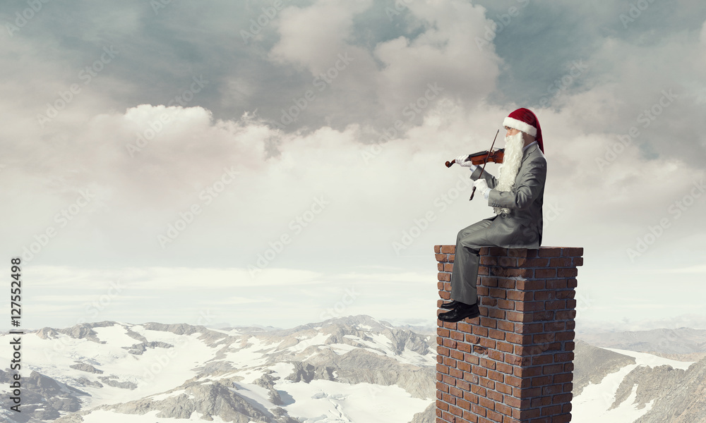 Can you here this Christmas melody . Mixed media Can you here this Christmas melody . Mixed media
