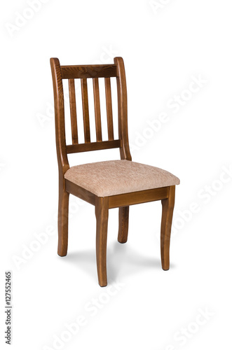 Wooden chair. Isolated with clipping path.