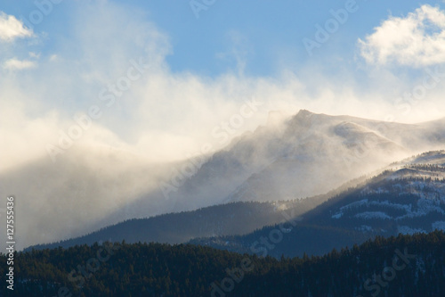 Winter Storm and Wind on Pikes Peak Colorado © swkrullimaging