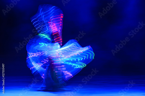 Creative spinning dance with LEDs