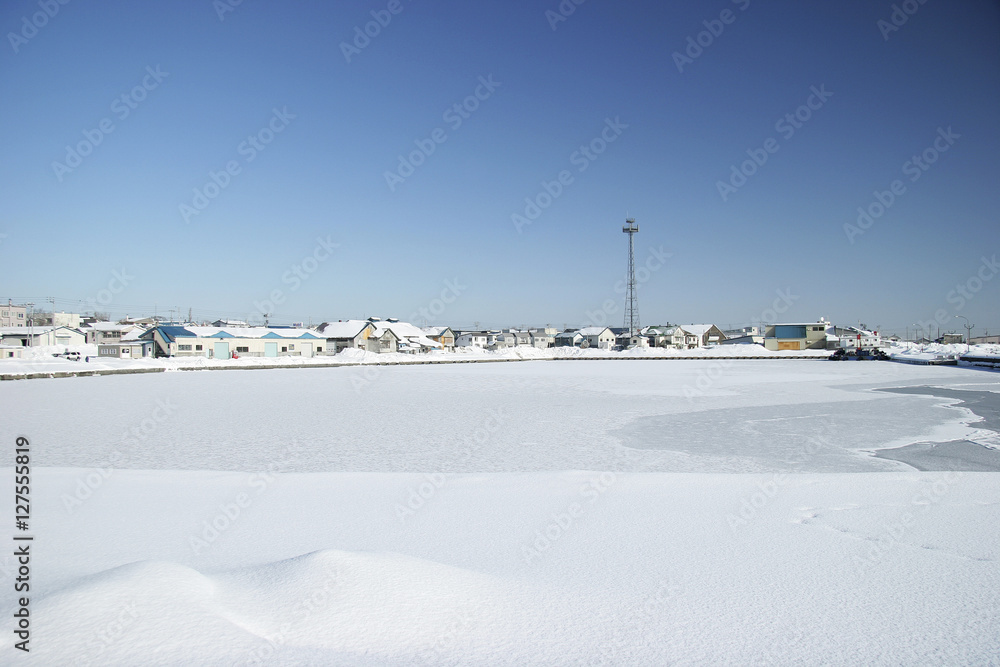 Fototapeta premium 冬の漁師町