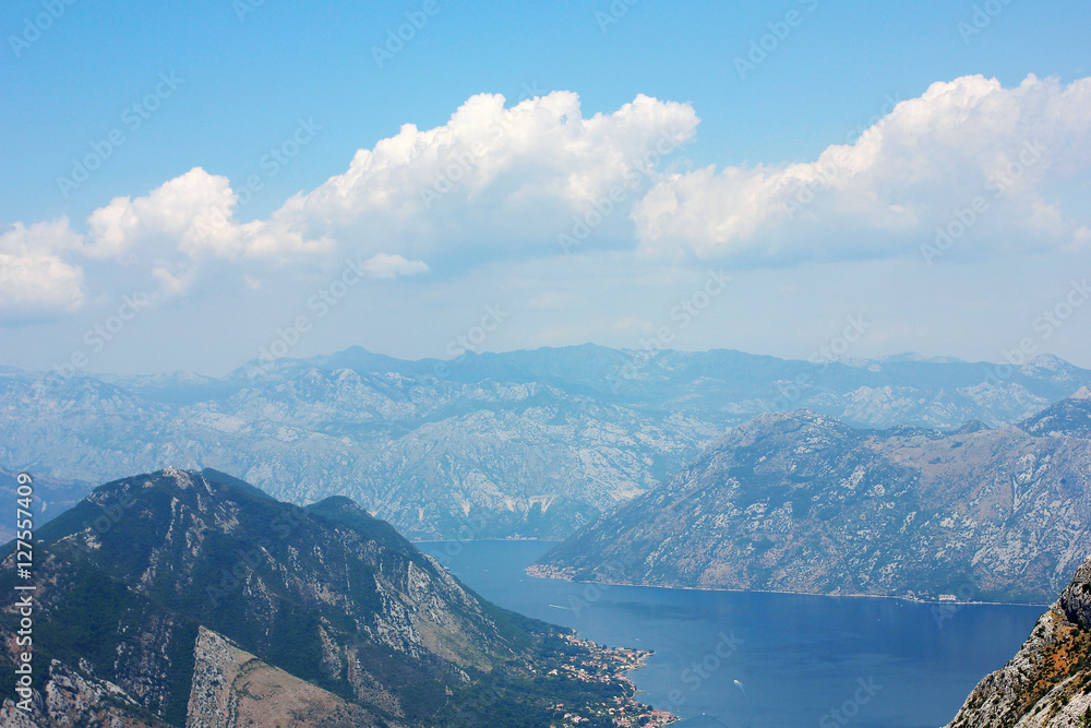 View on Kotor bay in Montenegro, landscape