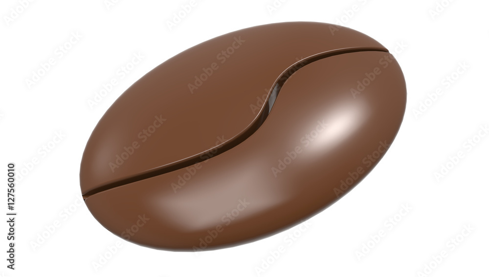 Brown Coffee Bean 3d Rendering isolated on a white background Brown Coffee Bean 3d Rendering isolated on a white background
