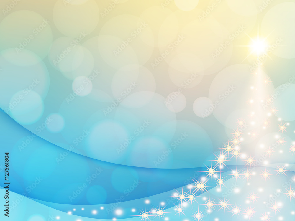 Abstract background of christmas tree lights holiday blue yellow bokeh Abstract background of christmas tree lights holiday blue yellow bokeh