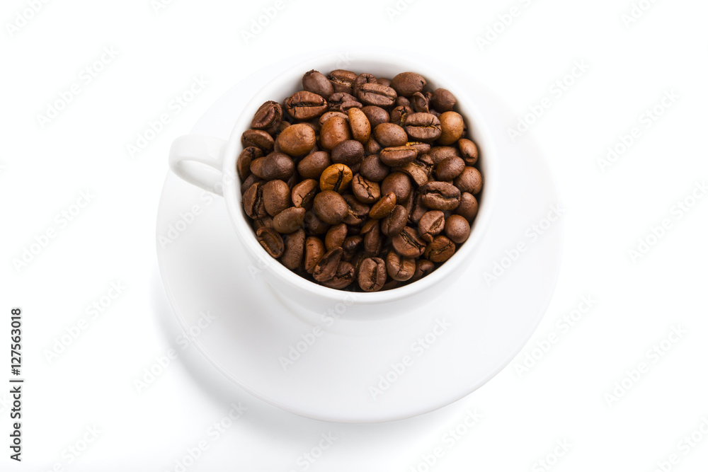 Cup and fried grain coffee Cup and fried grain coffee