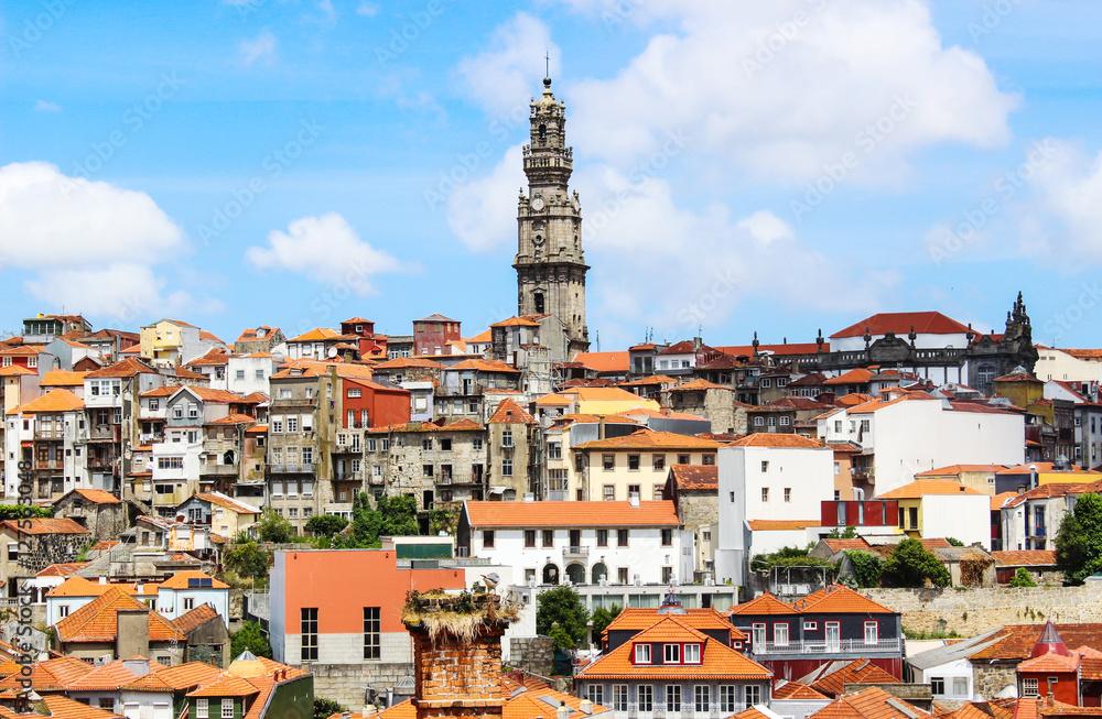 View of old town Porto, Portugal / View on the landmarks of Old City, porto ,Portugal