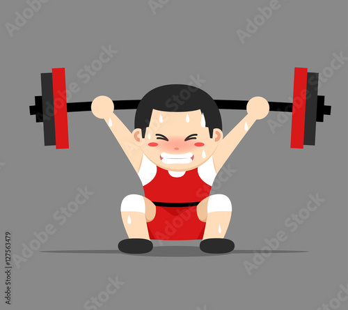 Weight lifter is lifting weights amputated difficulty.
