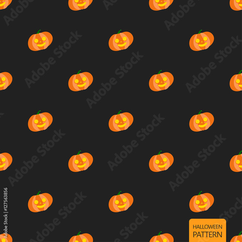 Halloween background seamless pattern, cartoon vector.