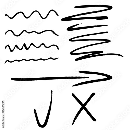 Stroke marker arrow tick and cross