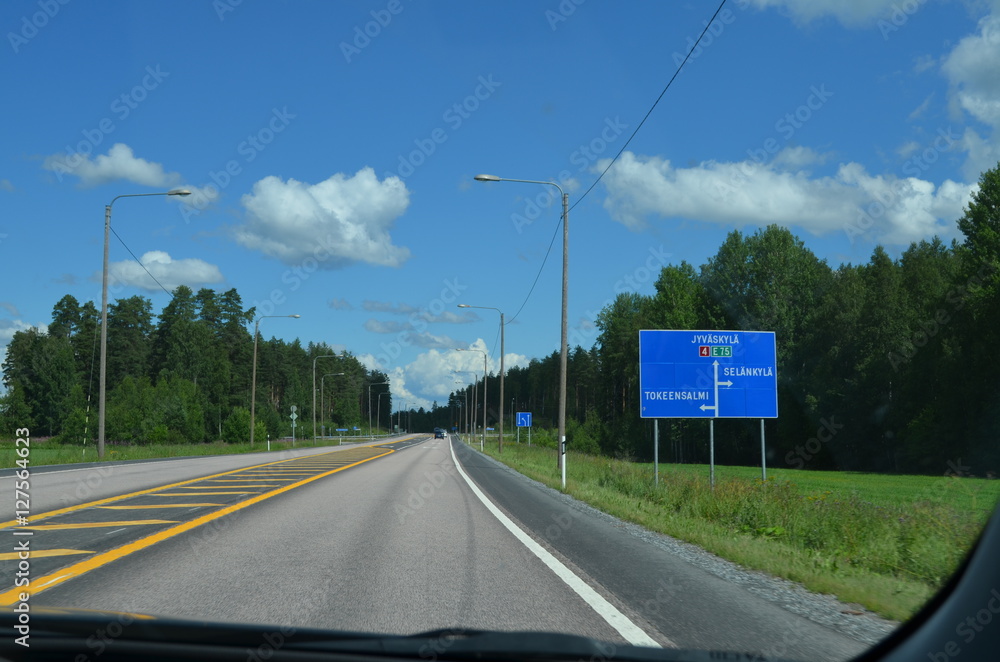 Fototapeta premium Scandinavia road