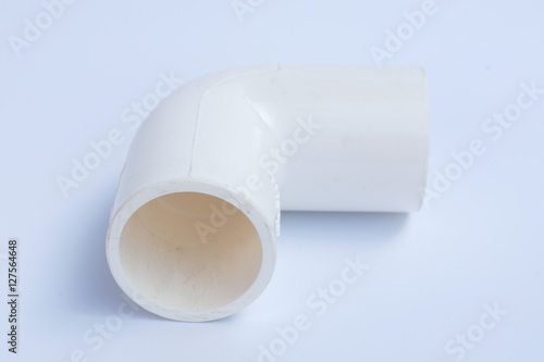 white pvc pipe on white background