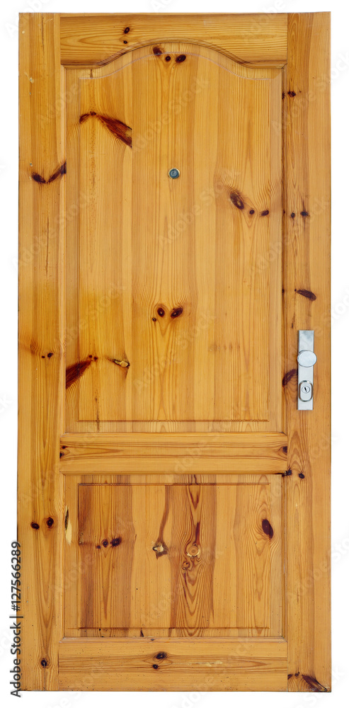 The fine but used pine door The fine but used pine door