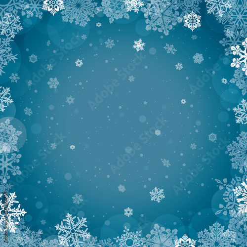 Seasonal square winter background