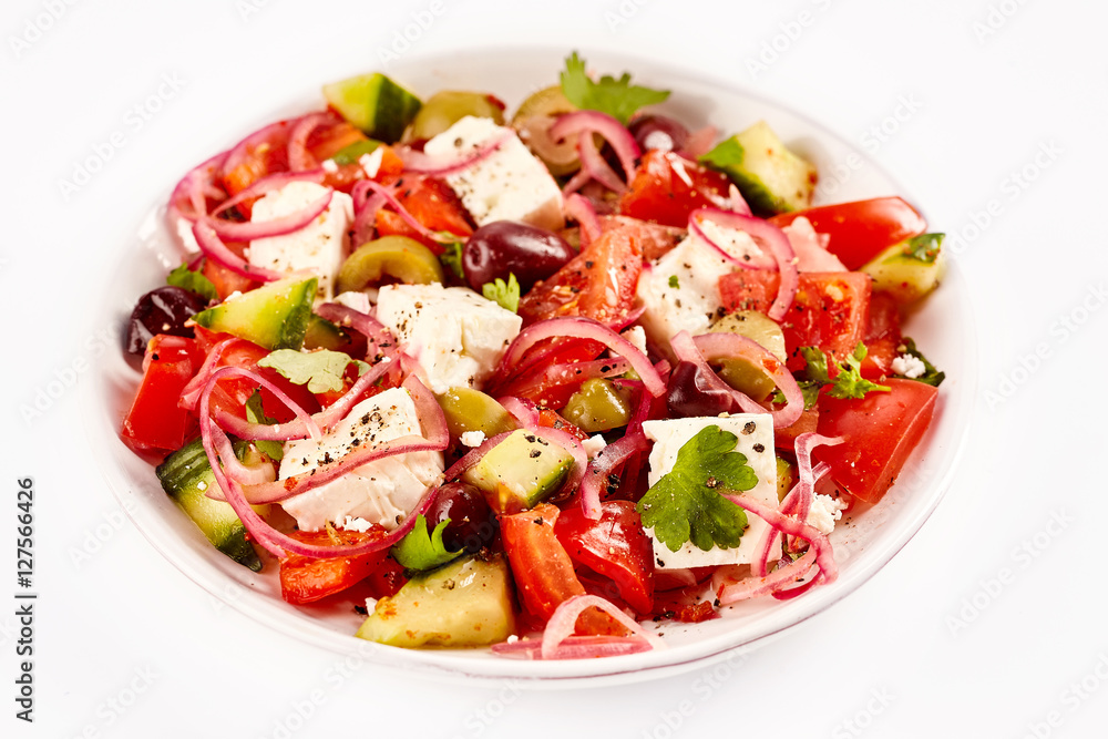 Small bowl of yummy olive and tomato salad Small bowl of yummy olive and tomato salad