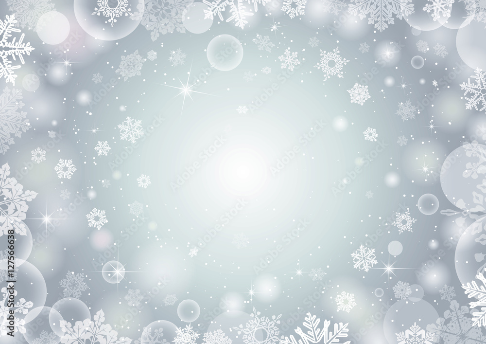 Winter snowflake background