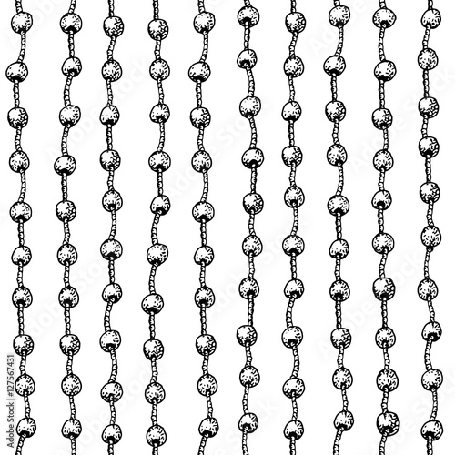 Seamless vector pattern with christmas beads