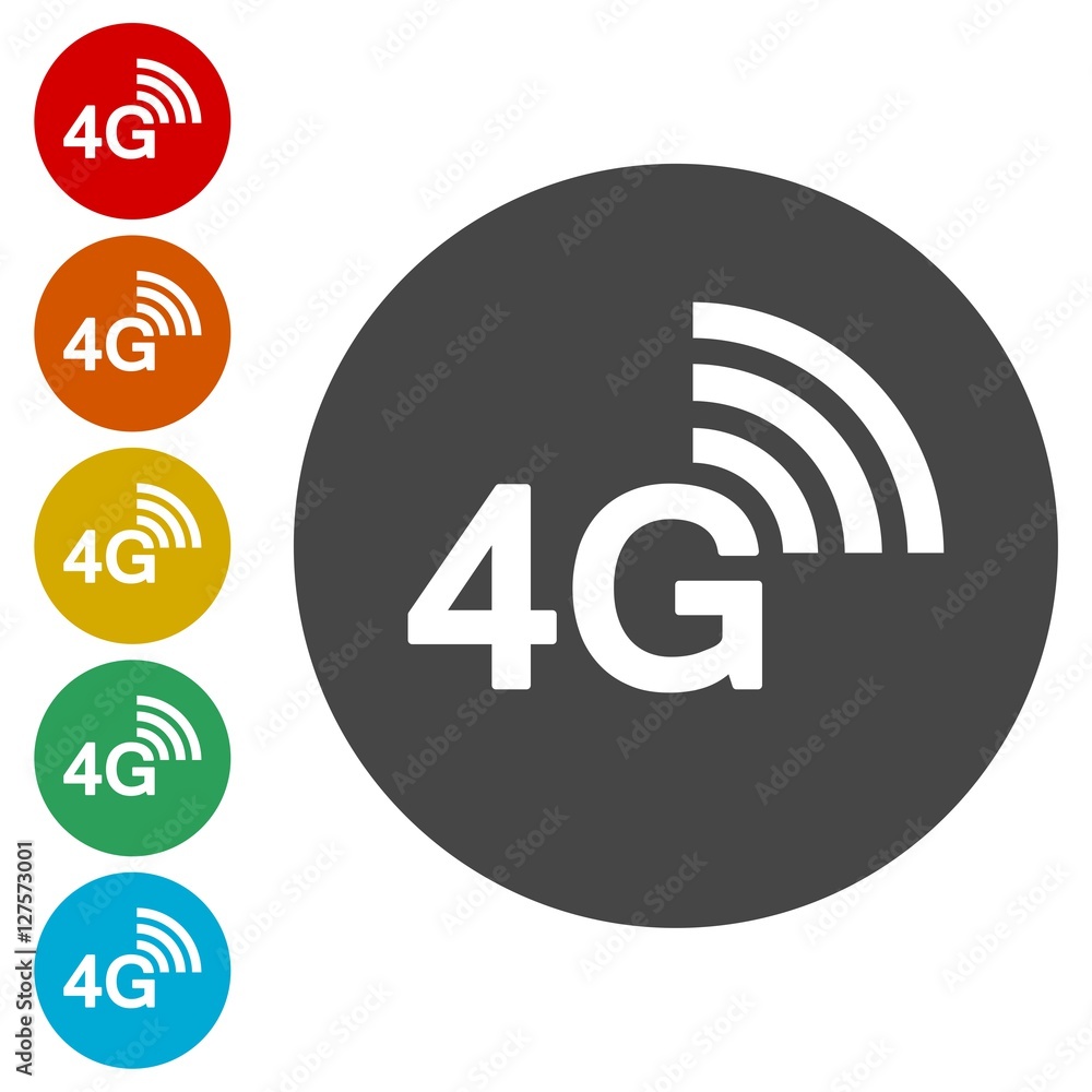 4G icons set vector de Stock Adobe Stock