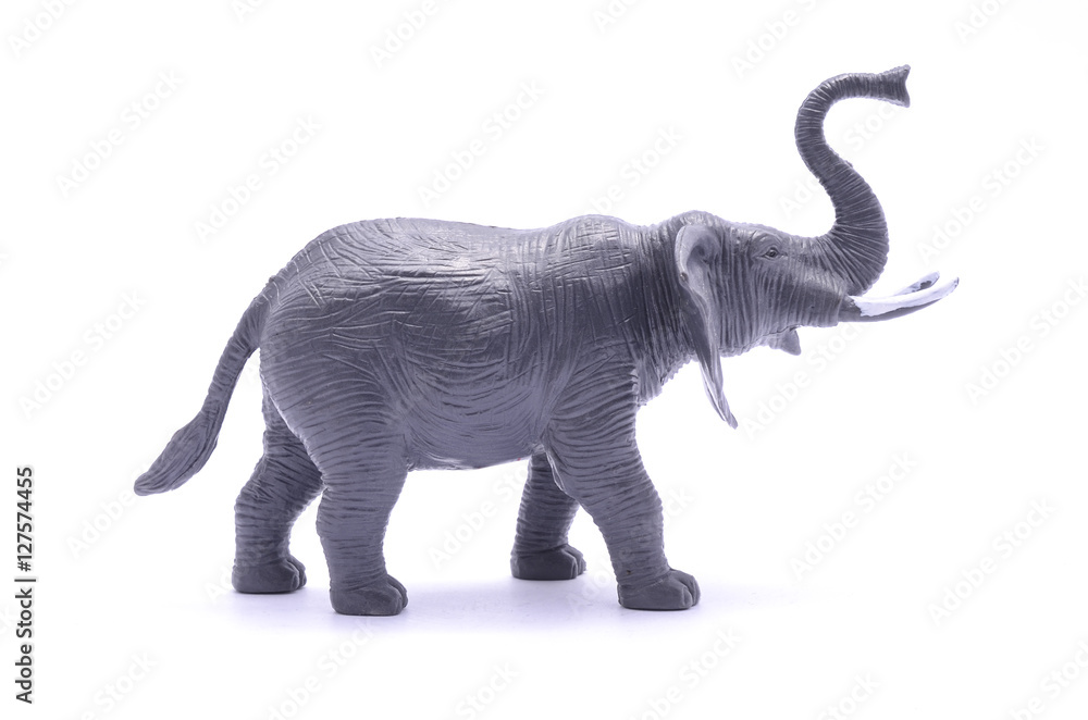 Fototapeta premium toy elephant isolated on white