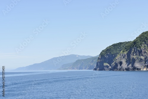 知床半島とオホーツク海