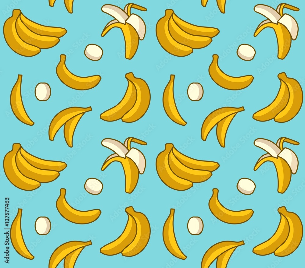 Seamless background of yellow bananas Seamless background of yellow bananas