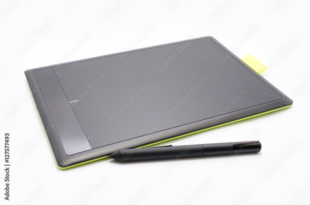 Black drawing graphic tablet isolated Black drawing graphic tablet isolated