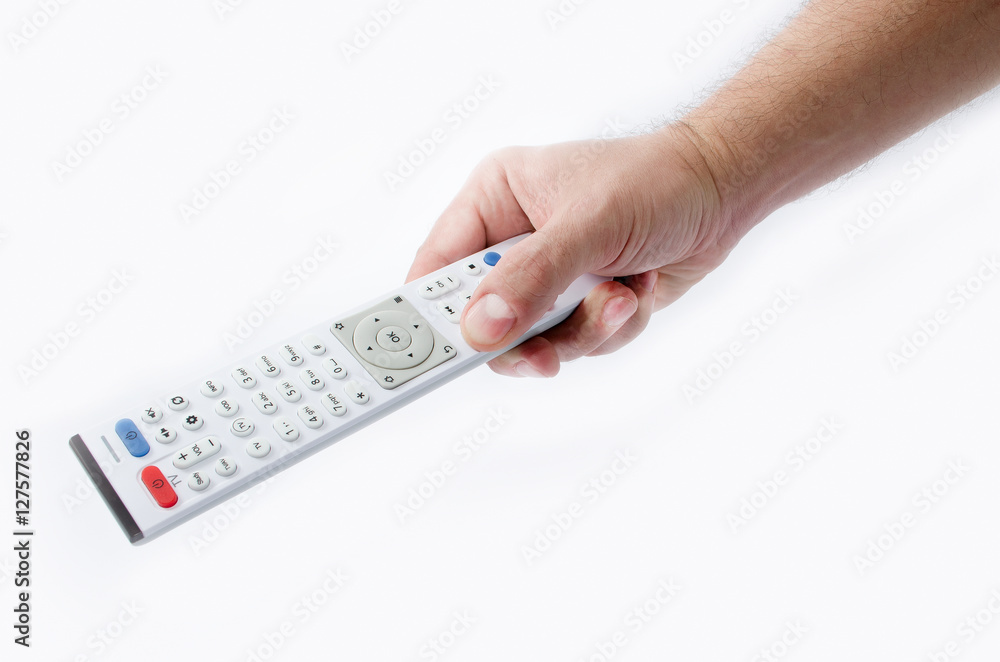 Remote control in hand Remote control in hand