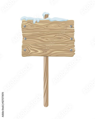 Bulletin Board or Road Pointer Flat Design Vector