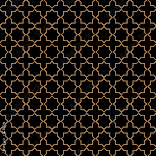  Dark Seamless Pattern in Arabian style with stars