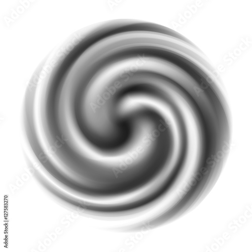 Black and white spiral blur swirl background.