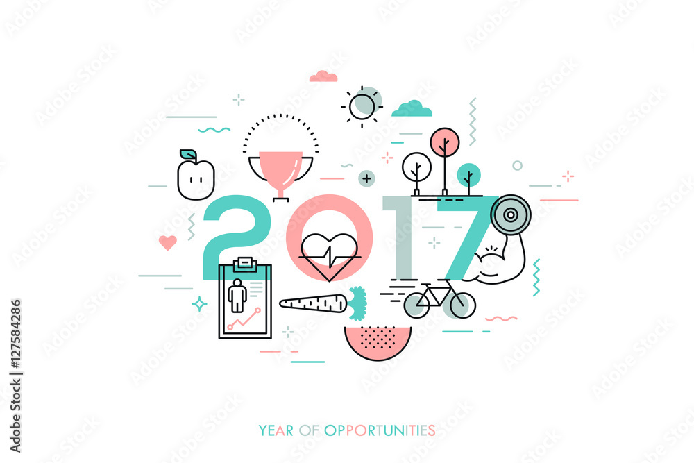 Infographic concept 2017 year of opportunities Infographic concept 2017 year of opportunities