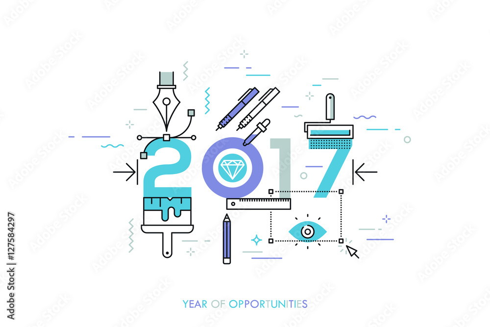 Infographic concept 2017 year of opportunities Infographic concept 2017 year of opportunities