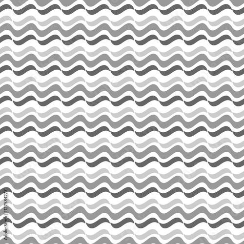 Wavy line gray seamless pattern
