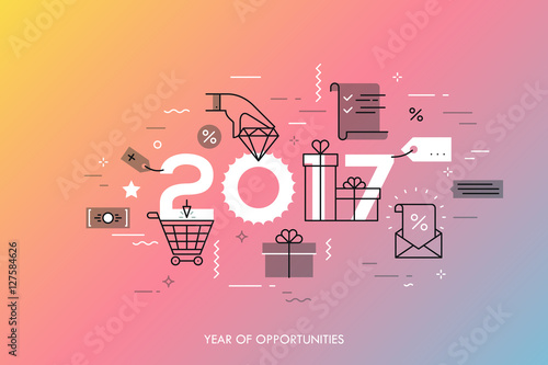 Infographic concept 2017 year of opportunities