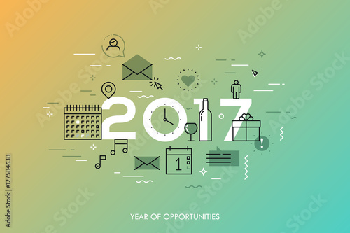 Infographic concept 2017 year of opportunities