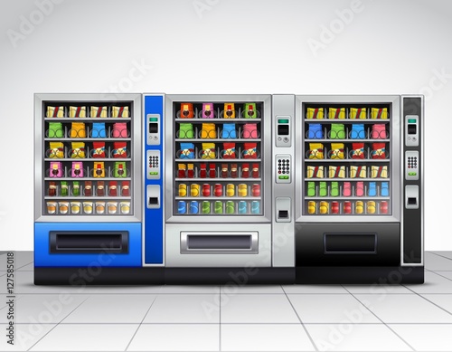 Realistic Vending Machines Front View
