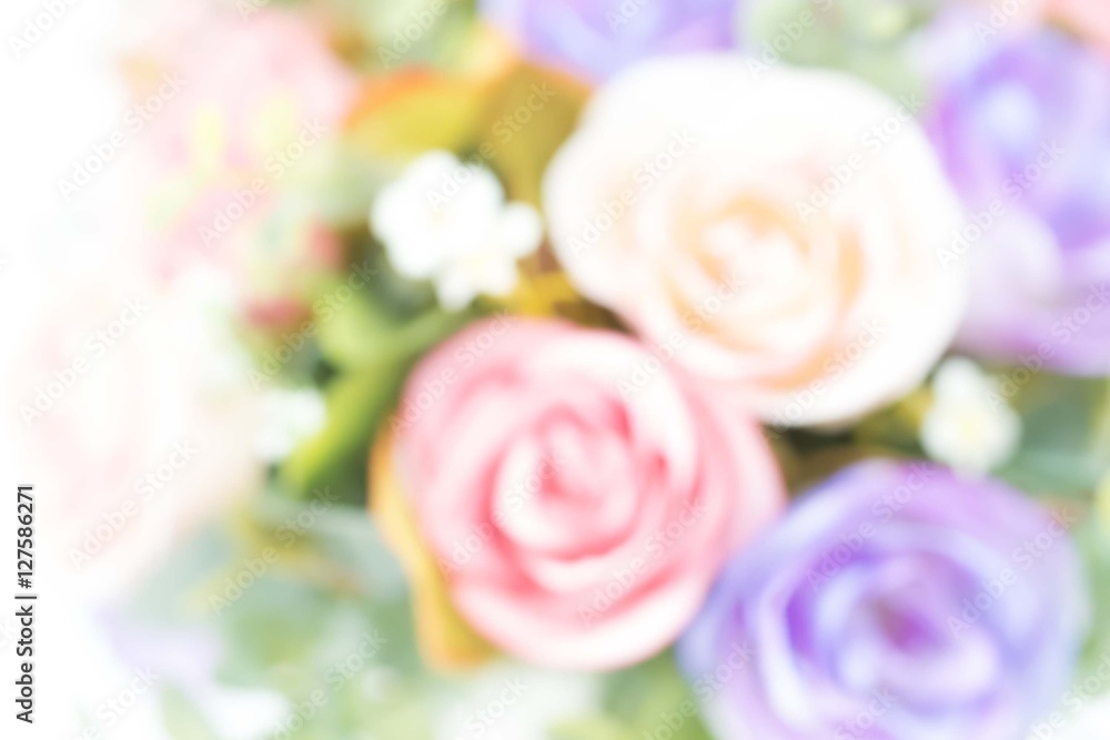 sweet color roses in soft color and blur style for background