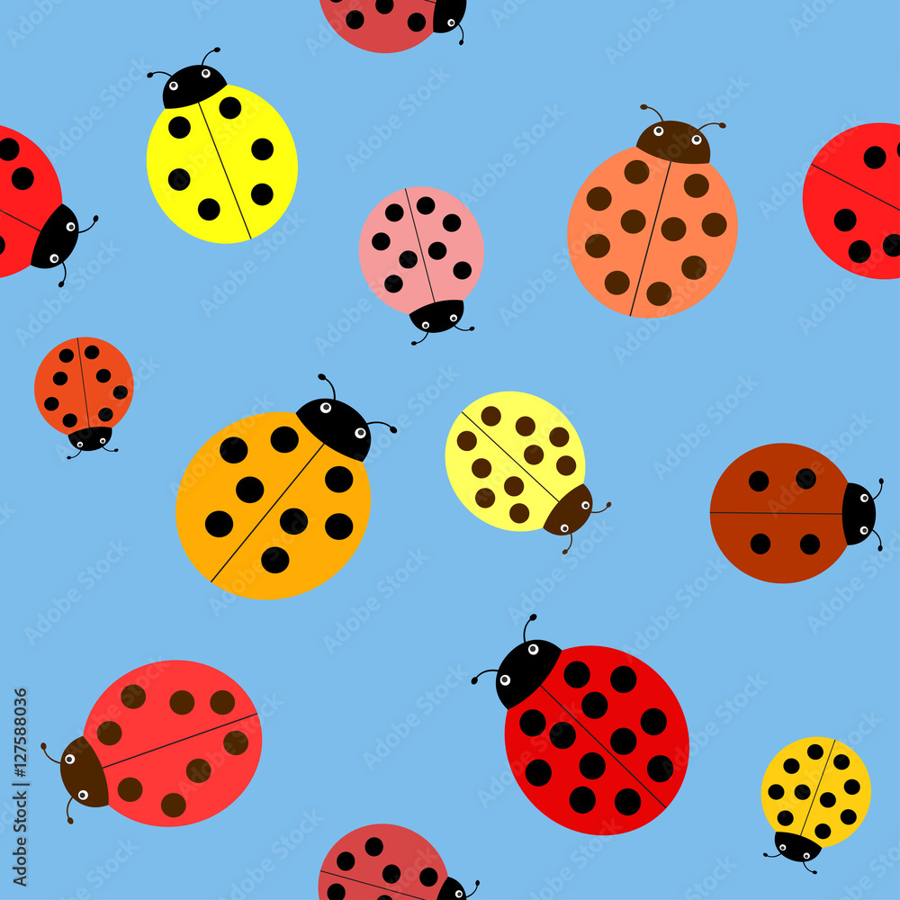 Seamless the ladybugs. Seamless the ladybugs.