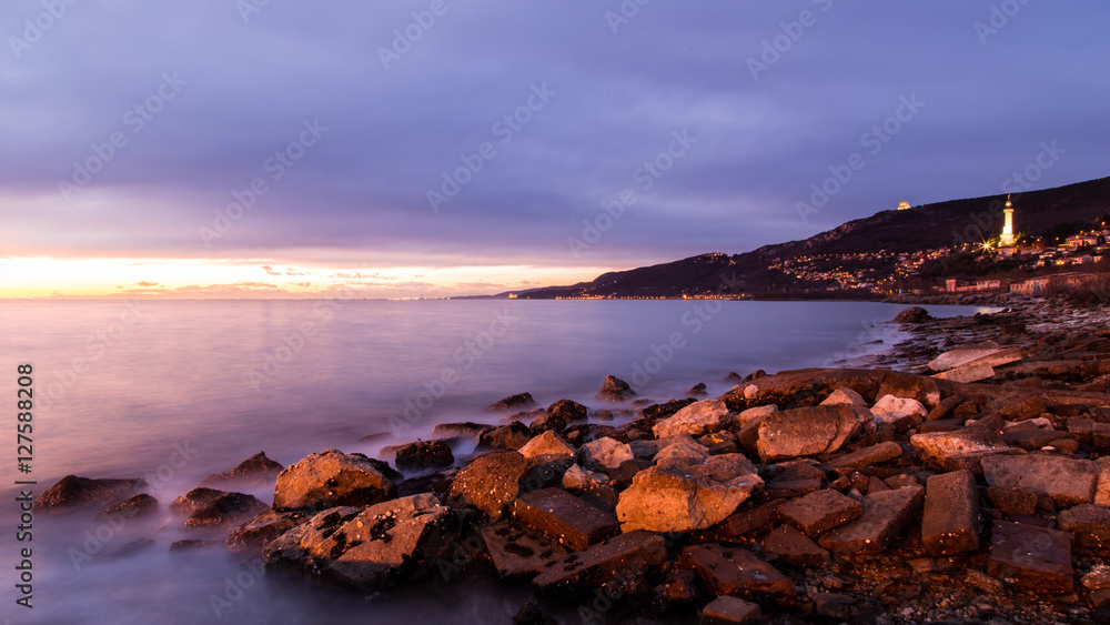 The castle and the lighthouse of Trieste