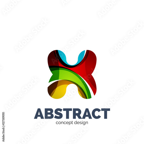 Vector set of abstract letter business logo icons