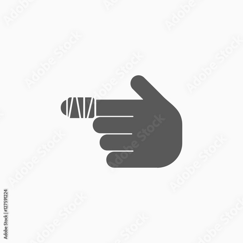 Injured finger icon